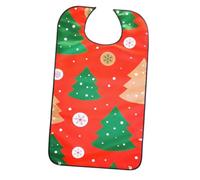TOKIDNY Bavoir de Noël pour Adultes Imperméable et Respirant Motif Sapin de Noël Taille Unique Bavoir Anti-Bave Lavable Protection Vêtements pour Personnes Âgées 1 Pièce