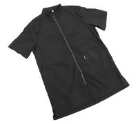 TOKIDNY Blouse de Toilettage Anti-statique Imperméable en Nylon pour Chien Noir Fermeture Éclair Longue pour Salon de Toilettage et Extérieur