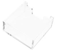 TOKIDNY Boîte à Mouchoirs Carrée en Acrylique Transparent 10X10X45 CM Distributeur de Mouchoirs de Bureau Accessoire de Restaurant Pratique pour Table Porte-Serviettes Plat Élégant
