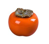 TOKIDNY Boîte à Thé en Céramique Scellée Forme Kaki Petit Pot à Thé Décoratif Récipient Hermétique pour Mariage et Collations Décoration Maison et Présent Élégant