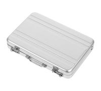 TOKIDNY Boîte de Rangement Mini Mallette Portable Argenté en Alliage D'aluminium Organisation Facile et Argenté pour Cartes de Visite pour Cartes D'identité Vie Professionnelle