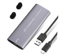TOKIDNY Boîtier Disque Dur SSD M2 Ngff Nvme Double Mode, USB 3.1 Type-c Ultra-léger en Alliage D’Aluminium, Transfert Haute Vitesse, Compatible Pc, Ordinateur Portable et TV Intelligente