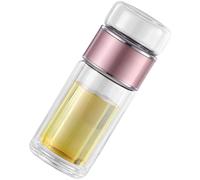 TOKIDNY Bouteille à Thé Verre avec Infuseur à Larges Étanche et Résistante à Haute Température Tasse Portable Légère pour Bureau et Voyage