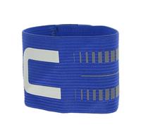 TOKIDNY Brassard de Capitaine de Football Élastique et Ajustable Taille Unique Couleur Bleue Lettre C Visible pour Adultes et Jeunes pour Matchs et Entraînements Sportifs