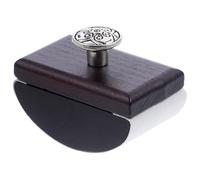 TOKIDNY Buvard à Bascule en Bois pour Stylo-Plume, Outil Absorbant d'encre à Séchage Rapide, Taille Compacte, Couleur Bois Brun Argenté, Accessoire de Calligraphie et Tampon Créatif