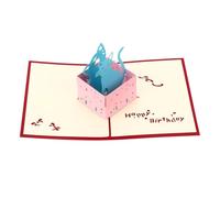 TOKIDNY Carte de Vœux 3d Pop-up Chat en Papier pour Anniversaire, Carte de Bénédiction Créative et Délicate pour Occasions Spéciales