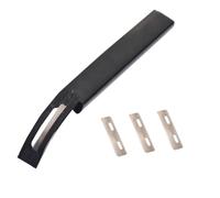 TOKIDNY Couteau à Éplucher le Cuir Noir avec 3 Lames de Rechange Outil en Cuir Skiver pour Amincissement et Chanfrein de Sécurité Accessoire de Maroquinerie pour Artisanat et