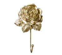 TOKIDNY Crochets Muraux Décoration Créative et Pratique en Résine Dorée Lot de 2 Forme Rose pour Organiser Vêtements et Serviettes Maison Porte