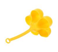 TOKIDNY Cuiseur à Œufs Vapeur en Silicone Alimentaire Jaune Support à Œufs 5 Trous Compact Moule Pratique pour Cuisson au Micro-Ondes Outil Portable la Cuisine et Camping
