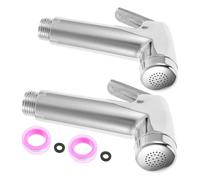 TOKIDNY Ensemble De 2 Tête de Pulvérisation de Bidet Manuelle G1/2 en ABS | Installation Facile avec Raccords, Anneau D’étanchéité et Ruban Ptfe, Usage la Cuisine et Salle de Bain