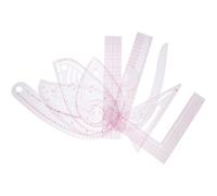 TOKIDNY Ensemble de 9 Règles de Couture Multifonction en Plastique Transparent Règle Courbe Française Flexible pour Tailleurs et Créateurs Outil de Mesure Précis pour Dessin et Découpe