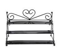 TOKIDNY Étagère Murale pour Vernis à Ongles en Métal Noir, Support à 3 Couches Résistant à l'usure pour Rangement Maquillage Simple et Élégant