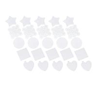 TOKIDNY Feuilles de Toile Plastique Blanche Lot de 50 Surface Lisse et Légère pour Broderie Point de Croix pour Projets Couture et Loisirs Créatifs