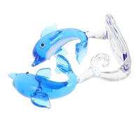 TOKIDNY Figurine Dauphin Verre Décoration Bureau Ornement Créatif Cristal Statuette Lisse et Colorée Cadeau Original pour Maison et Collectionneur