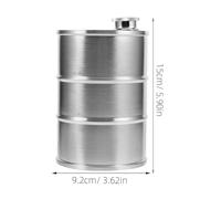 TOKIDNY Flasque Acier Inoxydable Étanche avec Couvercle Métallique Anti-fuite Récipient Portable pour Boissons et Lait pour Camping et Voyage Capacité