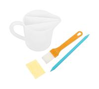 TOKIDNY Gobelet Doseur en Silicone 500 Ml avec Poignée - 3 Compartiments Flexibles pour Peinture Résine Époxy et Mélange - Set de 4 Gobelets Réutilisables pour Loisirs Créatifs et