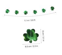 TOKIDNY Guirlande Saint-Patrick 10 Pièces en PET Fanions Trèfle Décoration Festive Intérieure et Extérieure pour Fête Bannière Suspendue pour Ambiance Saint-Patrick