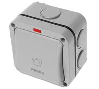 TOKIDNY Interrupteur Étanche à Bouton Poussoir pour Porte de Garage et Portail Contact Momentané Résistant Pluie pour Contrôle Accès Extérieur pour Jardin et Salle de Bain