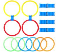 TOKIDNY Jeu Anneaux Colorés pour Garçon Fille et Adultes Interactif Éducatif PE Écologique Cercles pour Activités Plein Air et Travail Équipe