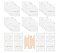 TOKIDNY Kit de Cartes de Tissage Carrées Blanches en Bois 64 Pièces pour Loisirs Créatifs Matériel de Tissage Portable Accessoires pour Métiers à Tisser DIY et Créations Manuelles