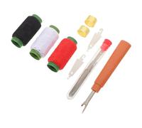 TOKIDNY Kit de Couture à la Main 34 Pièces pour Débutant - Aiguilles à Grand Chas en Acier 25 Aiguilles Variées 3 Bobines de Fil 2 Enfile-Aiguilles 2 Dés à Coudre 1 Découseur -