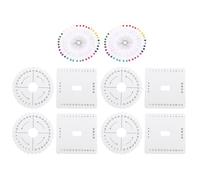 TOKIDNY Kit de Planches à Tresser en Mousse 10X10 CM avec 2 Plateaux à Épingles pour Macramé Fabrication de Bracelets en Corde Outils de Tissage Portables pour Loisirs Créatifs