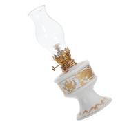 TOKIDNY Lampe à Huile Rétro en Céramique Blanche pour Décoration Intérieure et Pendaison de Crémaillère avec Design Dragon, Source Lumineuse Continue et Éclairage Lumineux