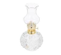 TOKIDNY Lampe à Pétrole Vintage Verre pour Éclairage Urgence et Décoration Intérieure Lanterne Portable à Mèche Camping et Maison