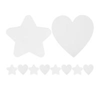 TOKIDNY Lot de 10 Mini Toiles à Peindre en Coton 15X15 CM Formes Étoile et Cœur Coins Arrondis Panneaux de Peinture à L’Huile et Acrylique pour Loisirs Créatifs et Art Mural