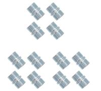 TOKIDNY Lot de 12 Écrous de Support d'Étagère en Acier Galvanisé Double Tête Compatibles Tubes 250/254 MM Connecteurs Robustes pour Étagères de Rangement Industriels