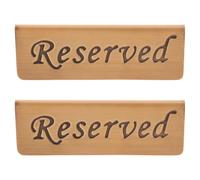 TOKIDNY Lot de 2 Panneaux de Réservation pour Tables en Acier Inoxydable Double Face Numéros de Table Réservés Adaptés aux Restaurants Mariages et Réceptions Design Moderne et