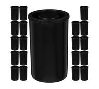 TOKIDNY Lot de 20 Boîtes Noires Cylindriques avec Couvercle pour Rangement de Pellicules Photo Conteneurs Opaques Réutilisables Compatibles Toutes Marques Protection Anti-Lumière pour