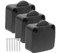 TOKIDNY Lot de 3 Interrupteurs Automatiques pour Lumière D’Armoire 2A 12-250V Commande Tactile sans Fil Noir 6 Vis pour Éclairage de Placard la Cuisine et Meubles Contrôle Porte