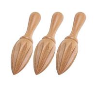 TOKIDNY Lot de 3 Presse-Agrumes Manuels en Bois Naturel de Hêtre Presse-Citron Portable et Écologique Embout Conique pour Extraction Maximale la Cuisine Pique-Niques et Préparation de