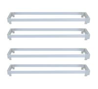 TOKIDNY Lot de 4 Distributeurs Automatiques de Boissons Poussoir et Support Coulissant en Métal pour Rayonnage Commercial Système D’Organisation et Accès Rapide en Magasin