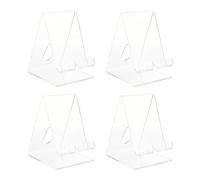 TOKIDNY Lot de 4 Supports Transparents en Acrylique pour Téléphone Portable de Bureau Présentoir de Téléphone en Acrylique Résistant aux Rayures pour Vitrines et Centres Commerciaux
