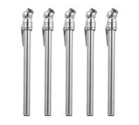 TOKIDNY Lot de 5 Manomètres de Pression des Pneus Voiture de Stylo Portable Compact Couleur Argenté Outil de Contrôle Précis pour Vérification Pression Pneus Auto Accessoires