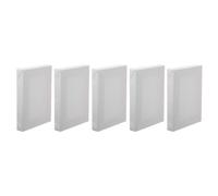 TOKIDNY Lot de 5 Tableaux en Bois Blancs pour Peinture Diy, Toile en Coton Adaptée à Différents Types de Peinture, Cadre Créatif Simple et Généreux pour Bureau et Loisirs