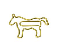 TOKIDNY Lot de 50 Trombones Dorés Forme Cheval en Métal, Clip de Bureau Créatif Forte Force de Maintien pour Papiers, Maison et Bureau