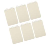 TOKIDNY Lot de 6 Carnets de Dessin à Spirale Format A7 Couverture Texturée Blanche, Surface D'écriture Plate, Style Simple et Élégant pour Étudiants