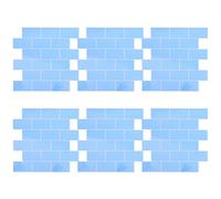 TOKIDNY Lot de 6 Stickers Carrelage PVC Autocollants 30X30 CM Bleu Ciel Imperméables et Résistants à L’Huile Adhésifs pour Crédence Cuisine et Salle de Bain Rénovation Murale Facile et