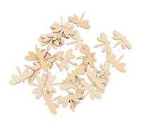 TOKIDNY Lot de 60 Pendentifs en Copeaux de Bois Brut Libellules 50X35 MM Tranches en Bois à Peindre Soi-Même pour Décoration Suspendue Activités Créatives et Artisanat Garçon et Filles