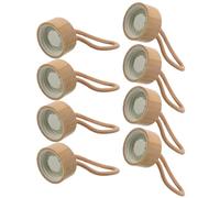 TOKIDNY Lot de 8 Bouchons en Bois Massif Hermétiques avec Cordon Couvercles de Rechange pour Bouteilles D’Eau en Verre Fermeture Étanche Rustique pour Sport Camping et Voyage