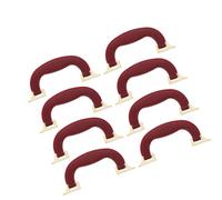 TOKIDNY Lot de 8 Poignées de Valise en Plastique Anti-Usure Poignée de Bagage Ergonomique Rouge Foncé Fin Supports Dorés Pièces de Rechange Polyvalentes pour Valises Boîtes à Outils et
