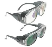 TOKIDNY Lunettes de Protection pour Soudeur Noir en Plastique Léger, 2 Pièces, Design Protecteur Adapté Soudage à L'arc Argon et Soudage sous Gaz