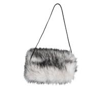 TOKIDNY Manchon Chauffe-Mains en Fausse Fourrure Épaisse Coussin Chauffant Portable pour L’Hiver Chauffe-Mains Moelleux Blanc et Noir Extérieur et Activités Hivernales