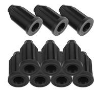 TOKIDNY Manchon pour Tige de Roulette Meuble Noir en Pp, Lot de 10 Pièces, Résistant Desserrage et Augmentant le Frottement, pour Remplacement et Support de Roulettes