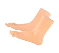 TOKIDNY Mannequin Pied Réaliste PVC Souple Couleur Teint Modèle Pied Flexible pour Affichage Chaussettes et Création Artistique Malléables pour Peinture et Photo