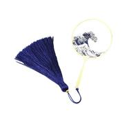 TOKIDNY Marque-page en Alliage Bleu à Modélisation Vague Marine, Décor Suspendu Créatif Pompon, Accessoire Pratique pour Lecture et Présent de Remise de Diplôme