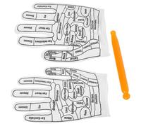 TOKIDNY Moufles de Réflexologie Élastiques pour Massage des Mains et Doigts Kit avec Stylo d'Acupression Fatigue et Stimulation Points d'Acupuncture Usage à Domicile et Voyage